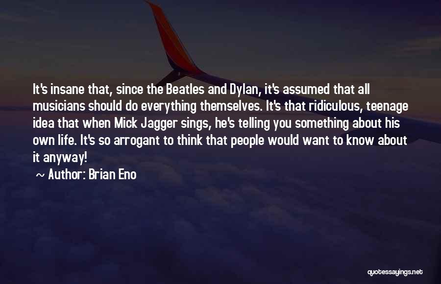 Musicians Life Quotes By Brian Eno