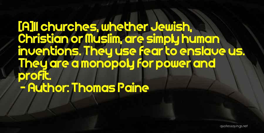 Muslim And Christian Quotes By Thomas Paine