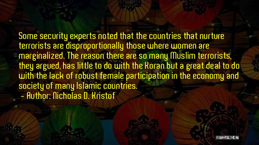 Muslim Women's Quotes By Nicholas D. Kristof