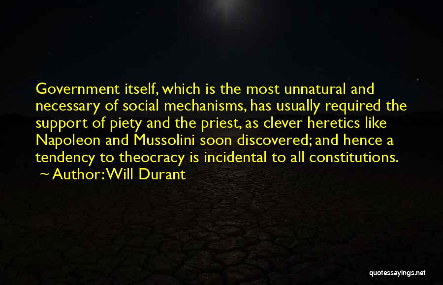 Mussolini Quotes By Will Durant