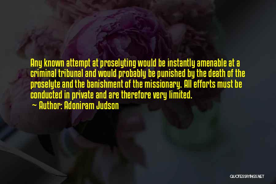 Must Be Punished Quotes By Adoniram Judson
