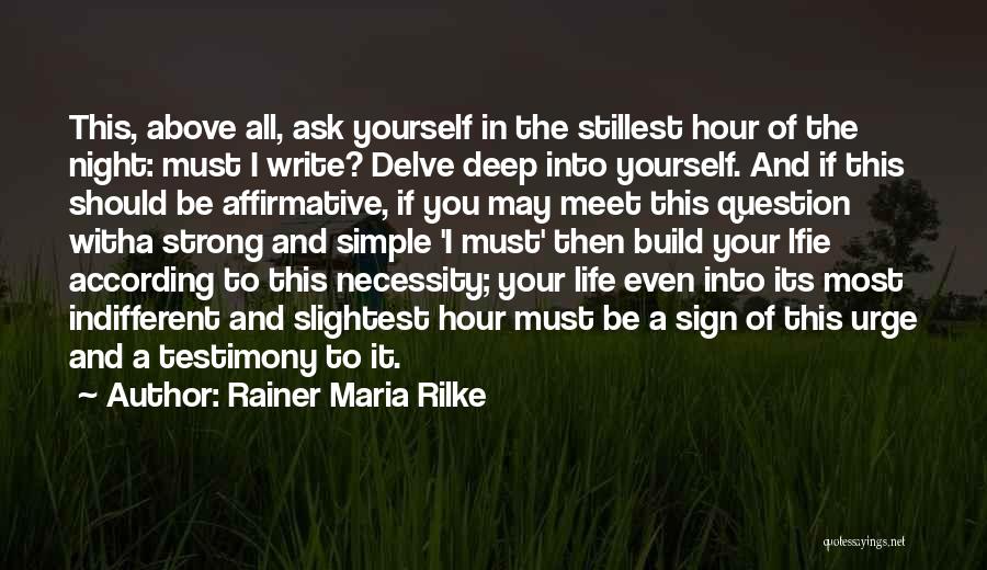 Must Be Strong Quotes By Rainer Maria Rilke