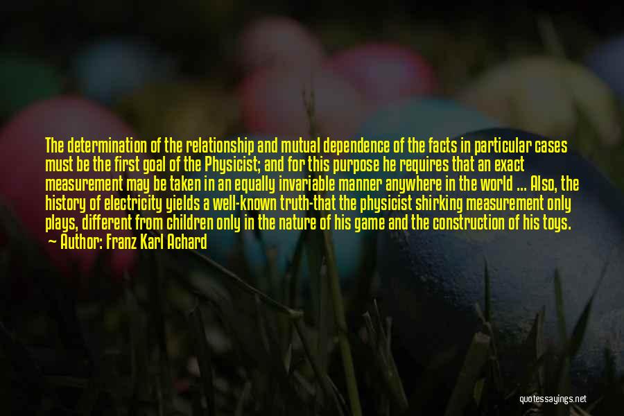 Mutual Relationship Quotes By Franz Karl Achard