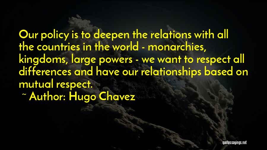 Mutual Relationships Quotes By Hugo Chavez