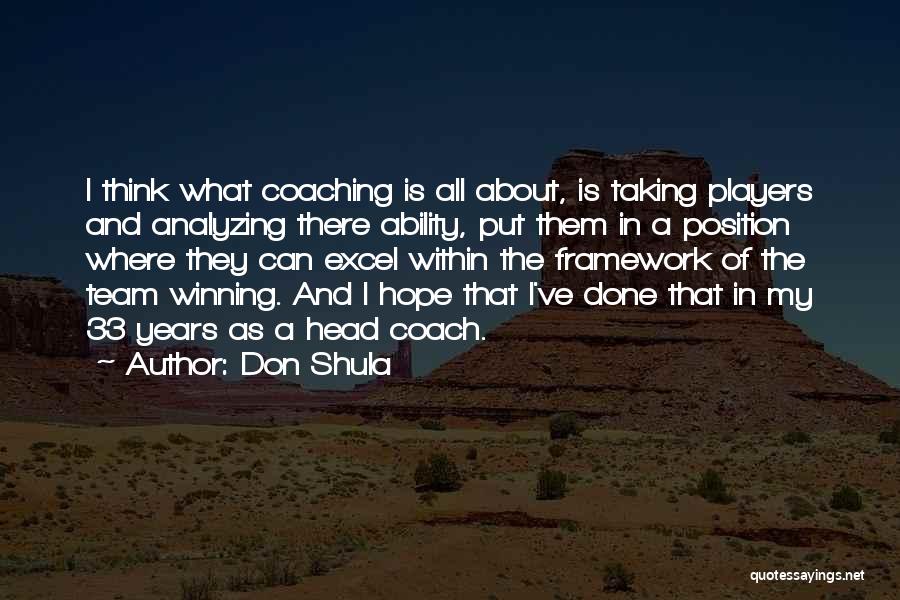 My Ability Quotes By Don Shula