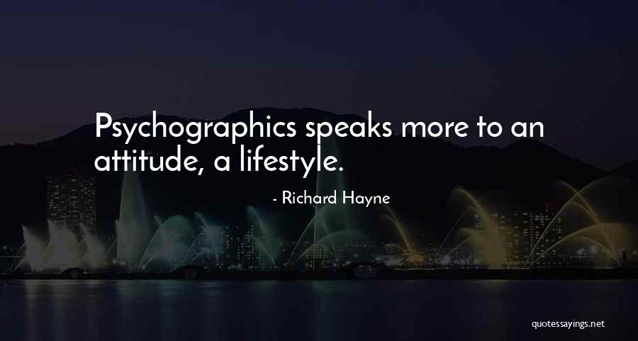 My Attitude Speaks Quotes By Richard Hayne My Attitude Speaks Quotes By Richard Hayne
