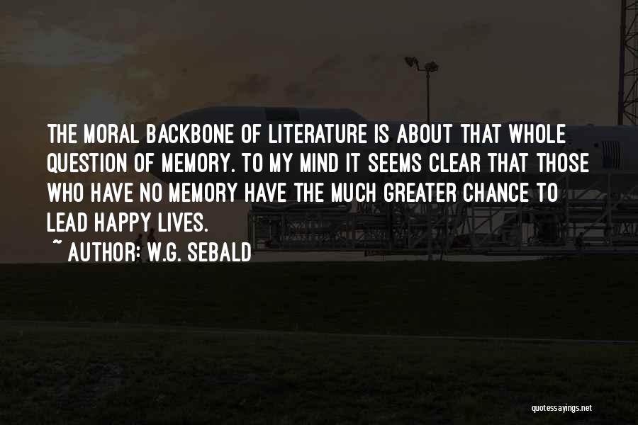 My Backbone Quotes By W.G. Sebald