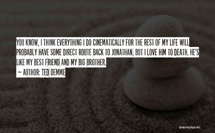 My Best Friend Brother Quotes By Ted Demme