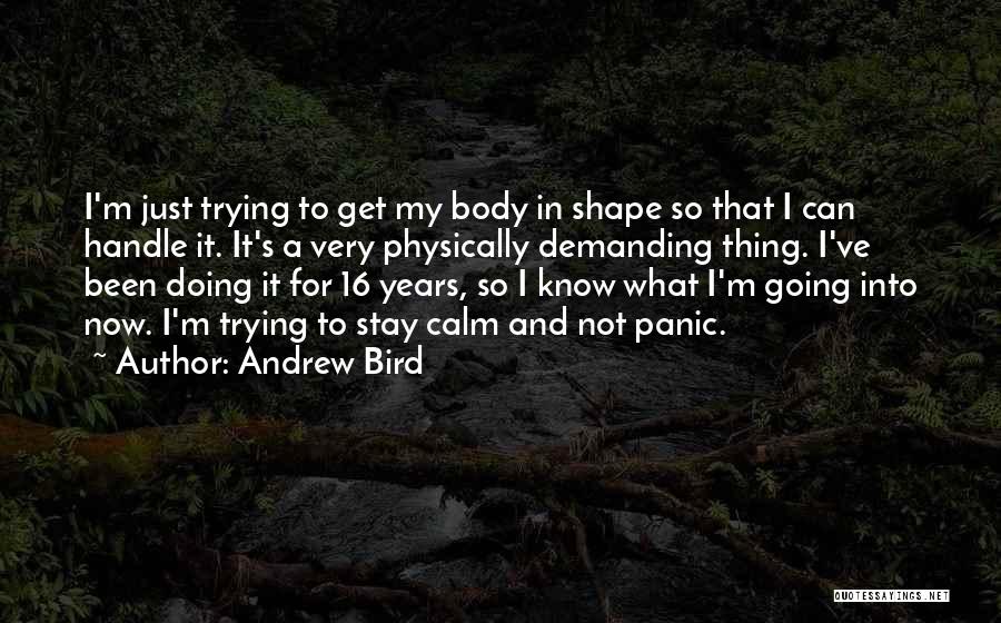 My Body Shape Quotes By Andrew Bird
