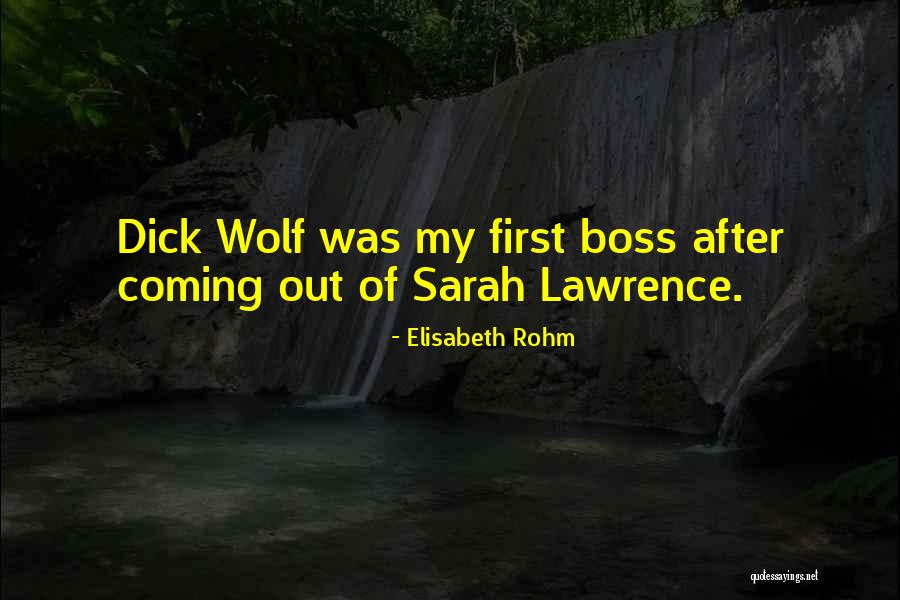 My Boss Quotes By Elisabeth Rohm