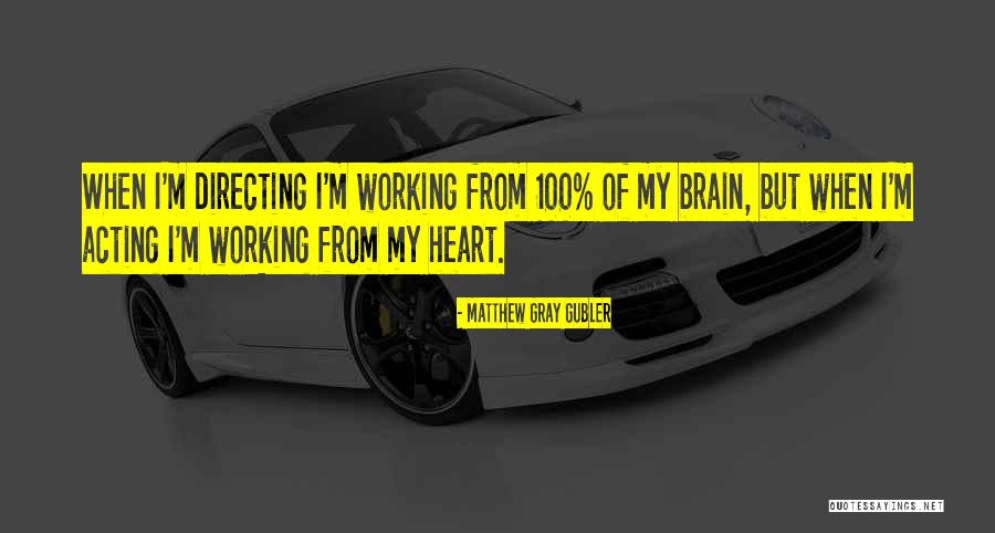 My Brain Is Not Working Quotes By Matthew Gray Gubler My Brain Is Not Working Quotes By Matthew Gray Gubler
