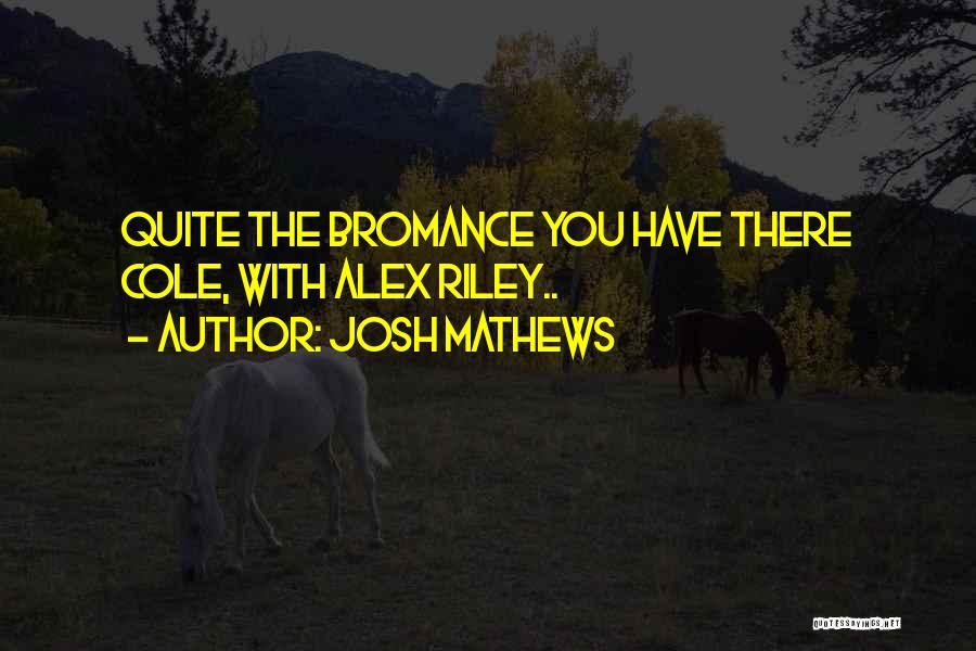 My Bromance Quotes By Josh Mathews