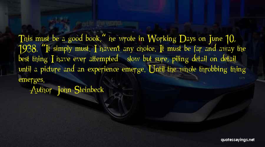 My Choice Picture Quotes By John Steinbeck