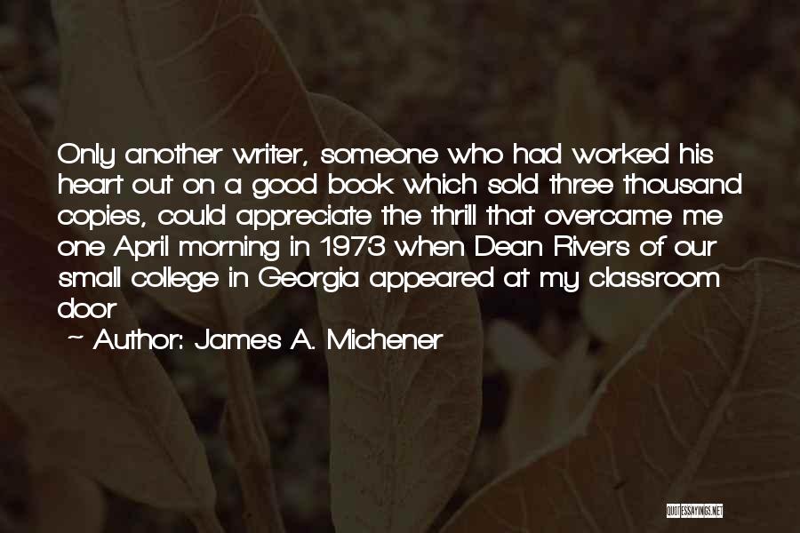 My Classroom Quotes By James A. Michener