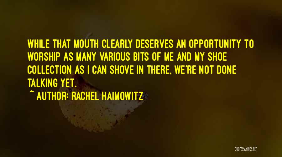 My Collection Quotes By Rachel Haimowitz