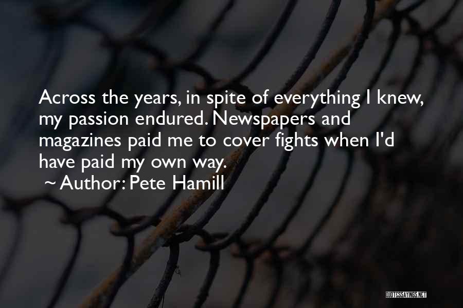 My Cover Quotes By Pete Hamill