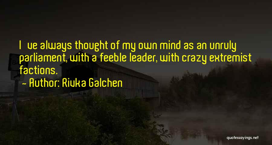 My Crazy Mind Quotes By Rivka Galchen