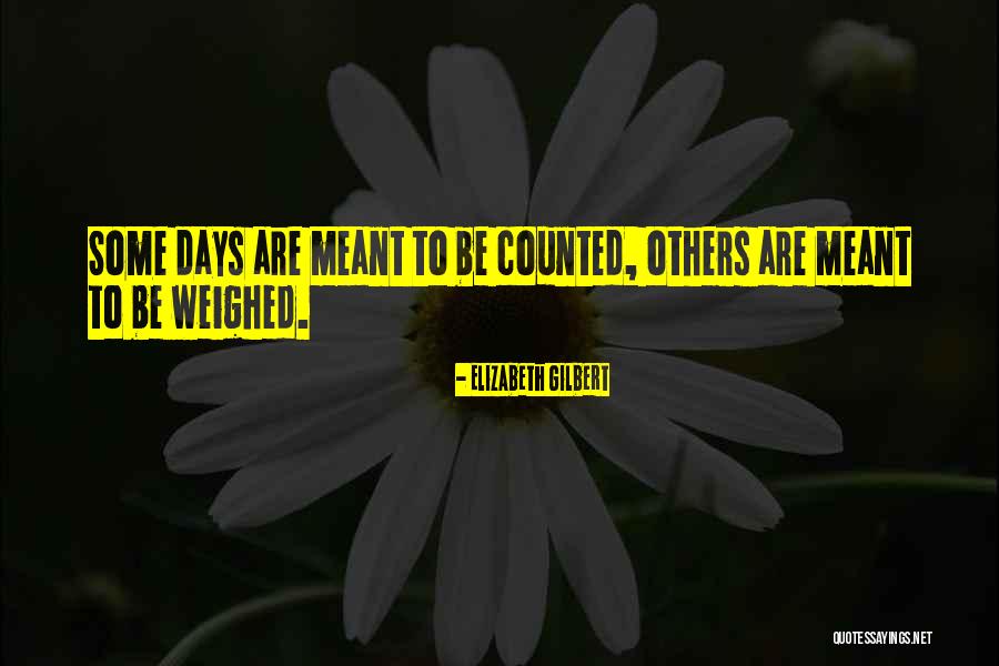 My Days Are Counted Quotes By Elizabeth Gilbert My Days Are Counted Quotes By Elizabeth Gilbert