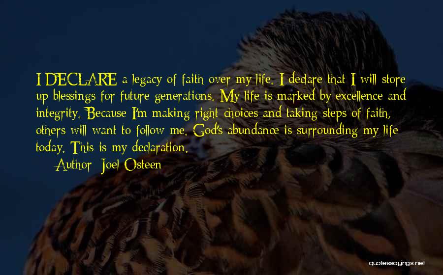 My Declaration Quotes By Joel Osteen