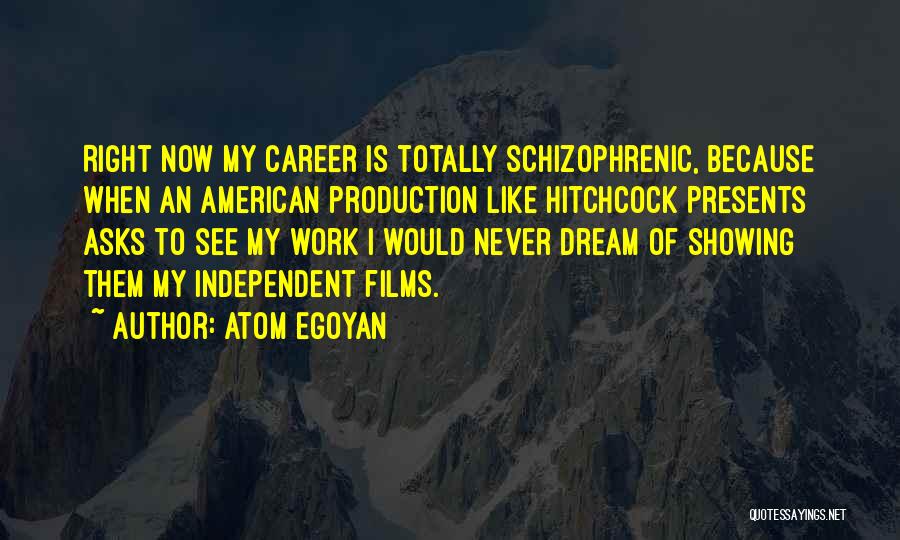 My Dream Career Quotes By Atom Egoyan