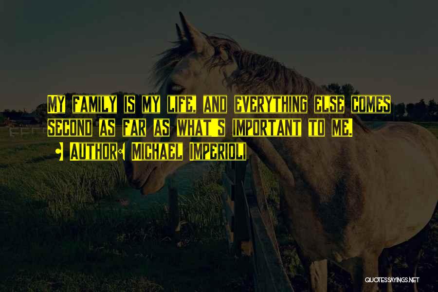 My Family Is My Quotes By Michael Imperioli