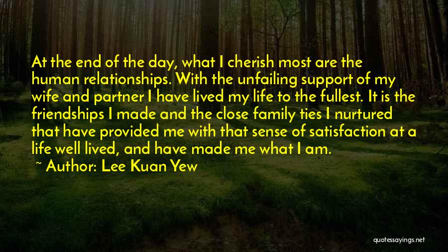 My Family Support Quotes By Lee Kuan Yew