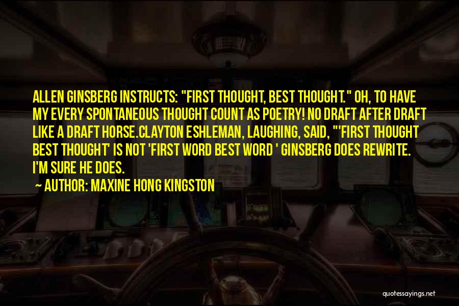 My First Horse Quotes By Maxine Hong Kingston
