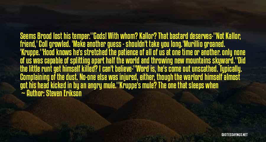 My Friend Killed Himself Quotes By Steven Erikson