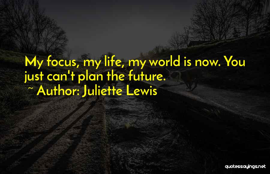 My Future Plan Quotes By Juliette Lewis