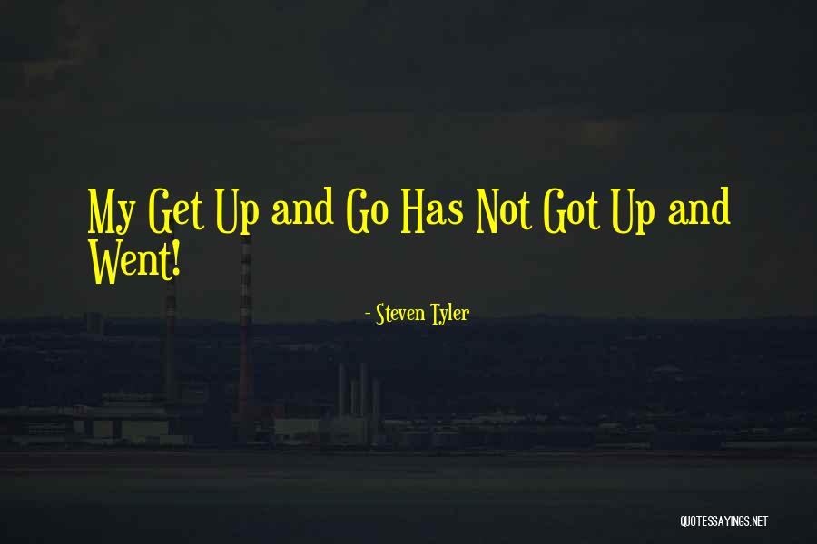 My Get Up And Go Got Up And Went Quotes By Steven Tyler