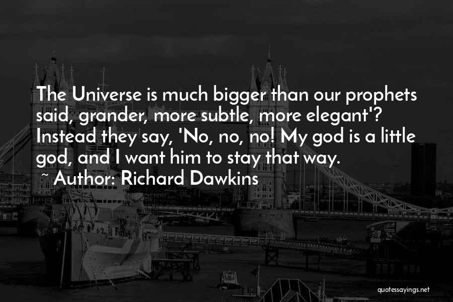 My God Is Bigger Quotes By Richard Dawkins