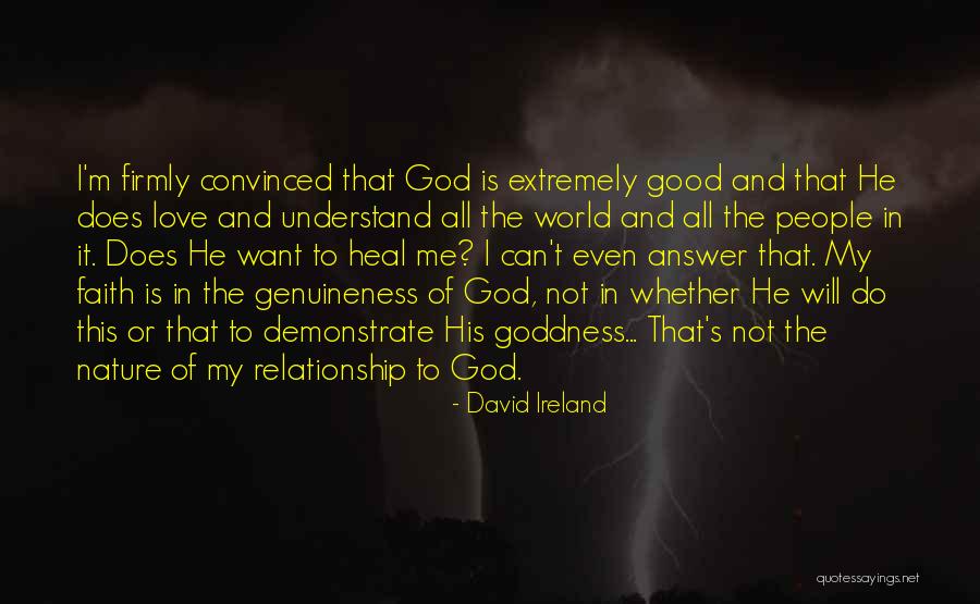 My God Is Good Quotes By David Ireland