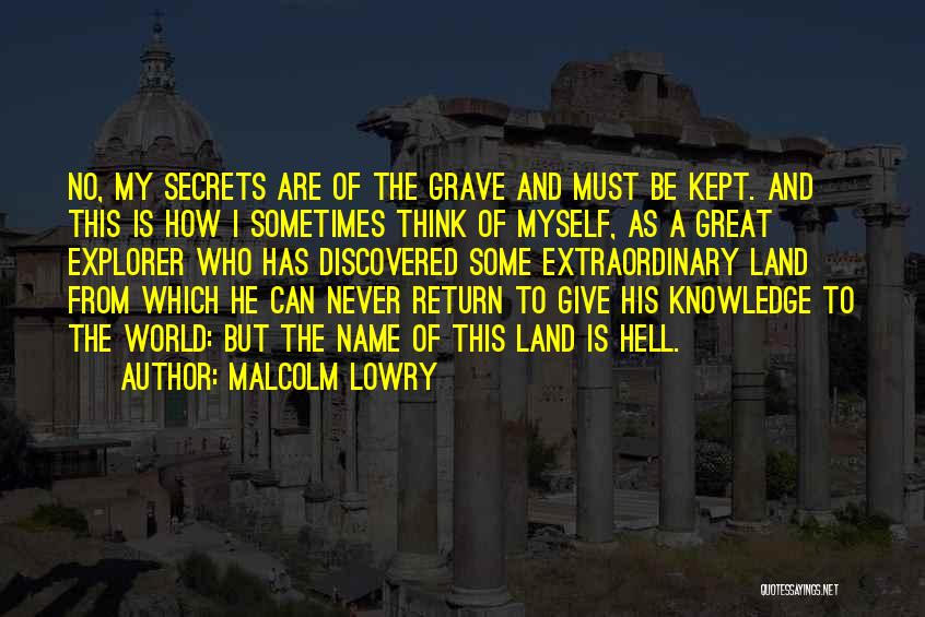 My Grave Quotes By Malcolm Lowry