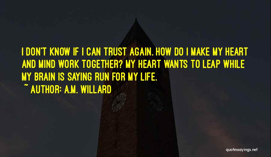 My Heart And My Brain Quotes By A.M. Willard