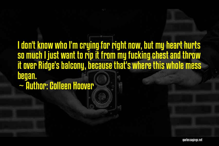 My Heart Crying Quotes By Colleen Hoover