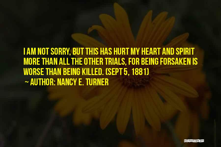 My Heart Hurt Quotes By Nancy E. Turner