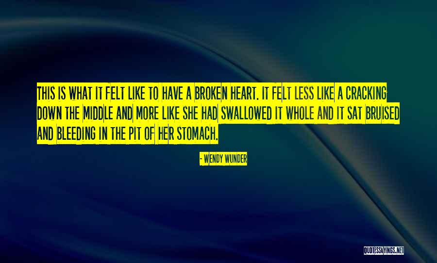 My Heart Is Bleeding Quotes By Wendy Wunder