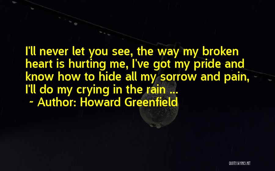 My Heart Is Hurting Me Quotes By Howard Greenfield