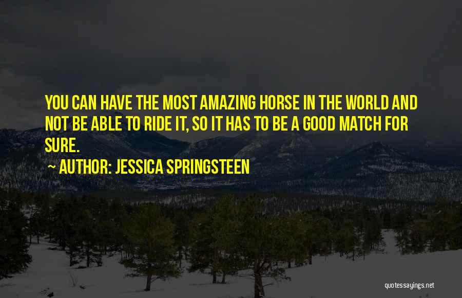My Horse Is Amazing Quotes By Jessica Springsteen
