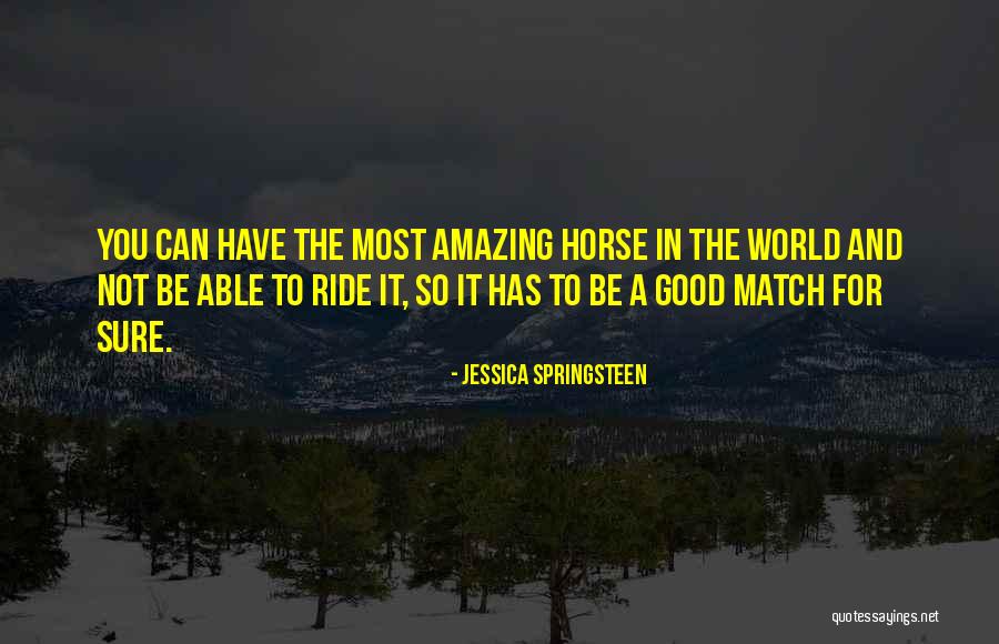 My Horse Is Amazing Quotes By Jessica Springsteen