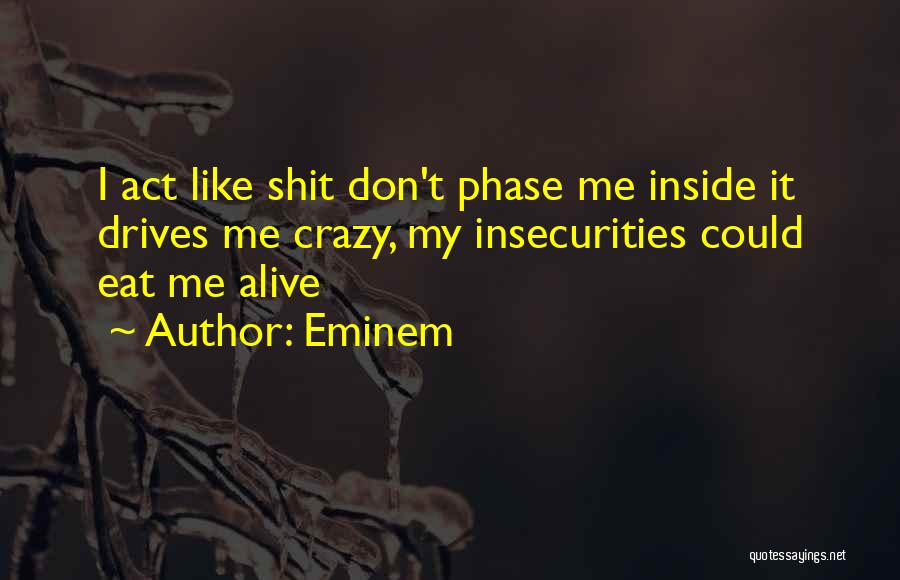 My Insecurities Quotes By Eminem