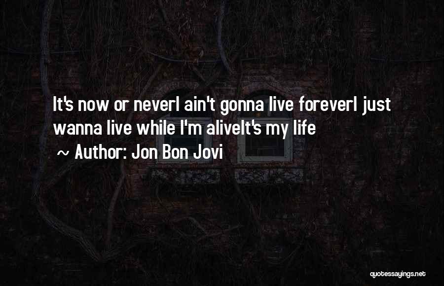 My Life I Live It Quotes By Jon Bon Jovi
