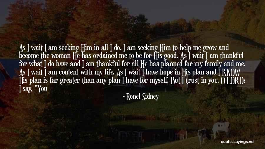 My Life In God's Hands Quotes By Ronel Sidney