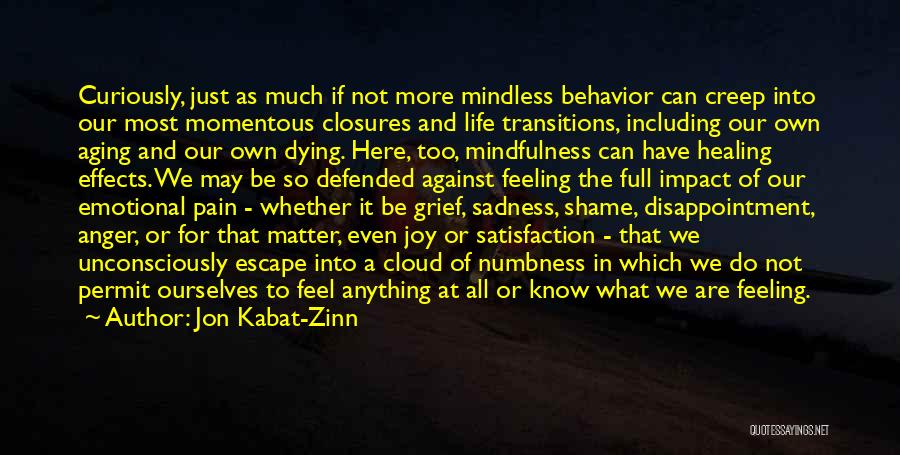 My Life Is Full Of Sadness Quotes By Jon Kabat-Zinn