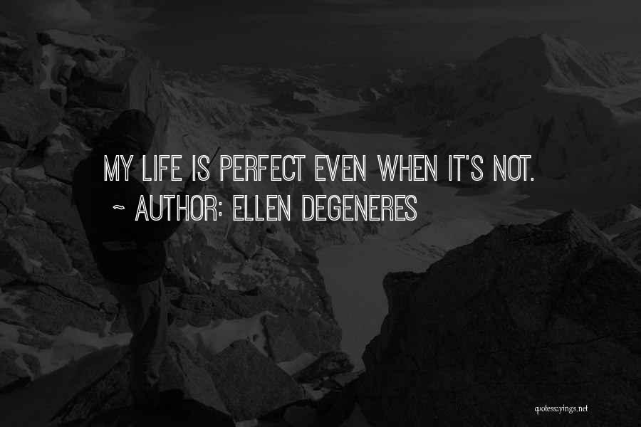 My Life Is Not Perfect Quotes By Ellen DeGeneres