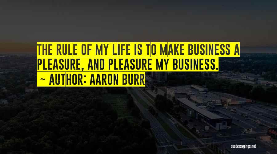 My Life Is Not Your Business Quotes By Aaron Burr