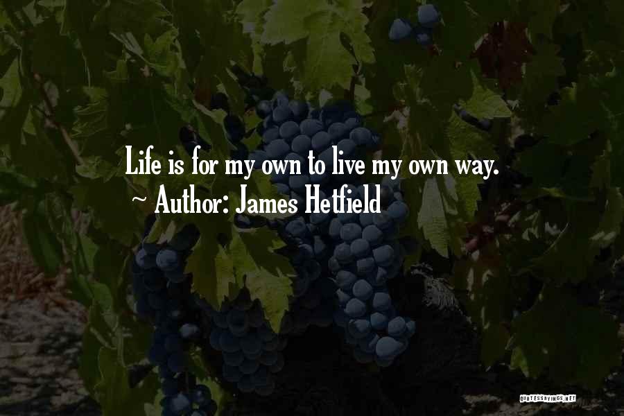 My Life My Own Way Quotes By James Hetfield