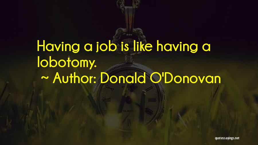 My Lobotomy Quotes By Donald O'Donovan