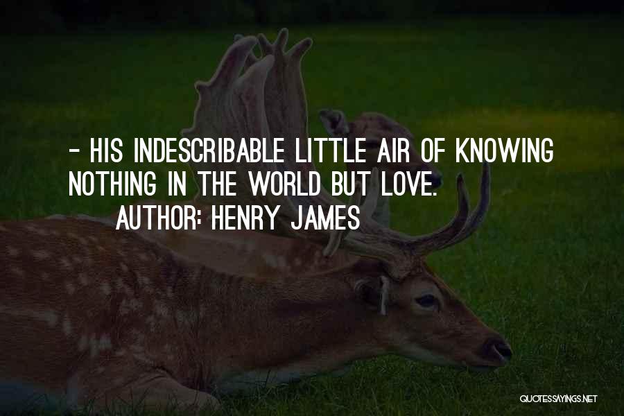 My Love For You Is Indescribable Quotes By Henry James