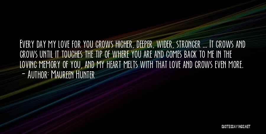 My Love Grows Stronger Quotes By Maureen Hunter